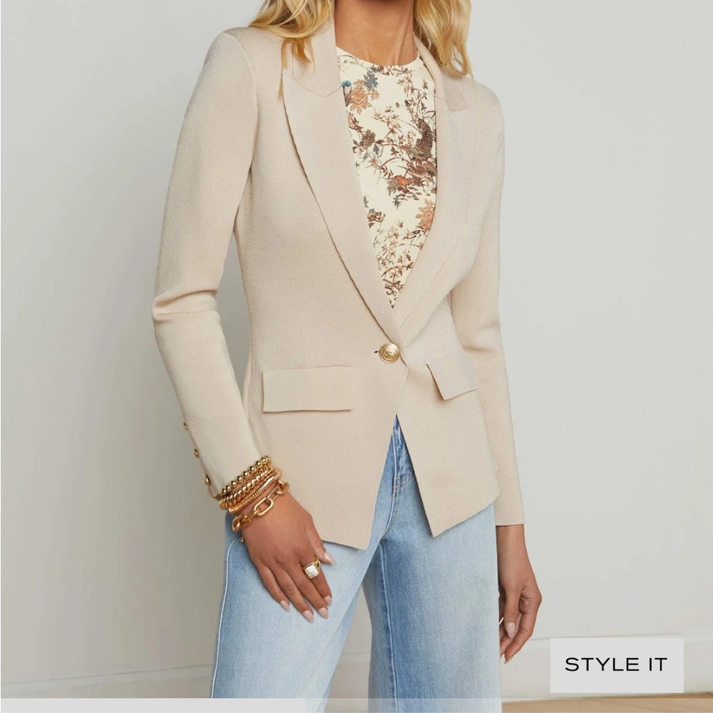 NEW L’Agence Chamberlain Knit Blazer in XS